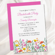 Floral Festa de solteira de Aquarela