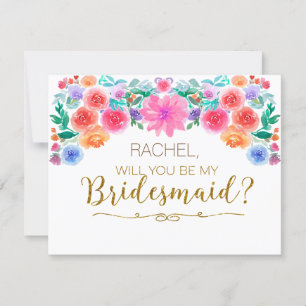 Convite Floral Fiesta Vai Ser Minha Carta De Bridesmaid