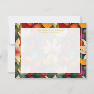 Convite Floral Frame Note Card