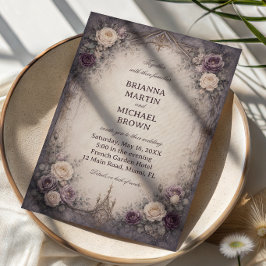 Convite Floral Gótico Romântico