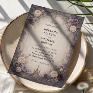 Convite Floral Gótico Romântico