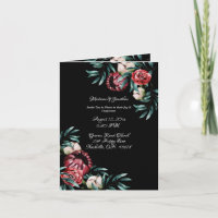 Floral Greenery Elegante Chic Script Name Wedding
