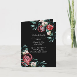 Convite Floral Greenery Elegante Chic Script Name Wedding