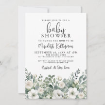 Floral Greenery Eucalyptus Baby Shower