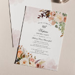 Convite Floral Greenery Sessenta e sessenta Surpresa de An<br><div class="desc">Cartão postal do Convite de aniversário 60º Pastel Floral Botânico que você pode personalizar facilmente com os detalhes da sua festa clicando no botão "Personalizar". Apresentando um buquê floral moderno,  suculento e guiando a tipografia moderna. Perfeito para um convite de festas surpresa para qualquer celebração de marco</div>