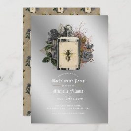 Convite Floral Halloween - Festa de solteira Gótica Convit