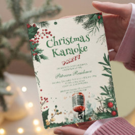 Convite Floral I Microfone Natal Karaoke