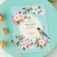 Convite Floral Japonês Elegante