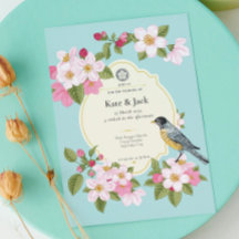 Convite Floral Japonês Elegante