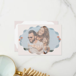 Convite Floral Jouful - Obrigado Cartões