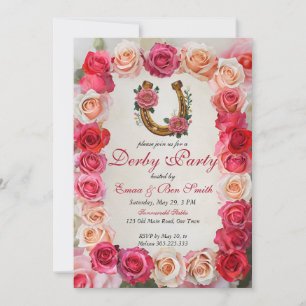 Convite Floral Kentucky Derby com Ferradura da Sor