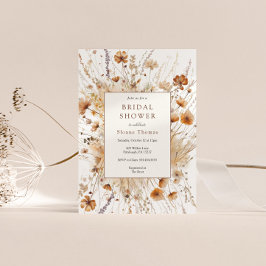 Convite Floral Laranja do Chá de panela de outono