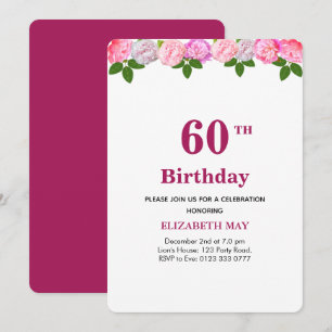 Convite Floral & Laurel deixa 40º, 60º aniversário
