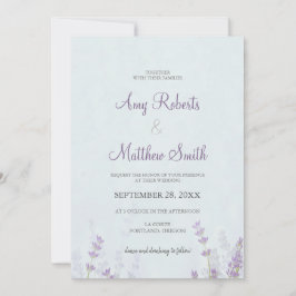 Convite Floral Lavander Wedding