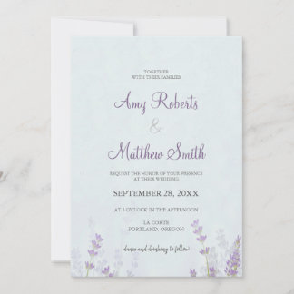 Convite Floral Lavander Wedding