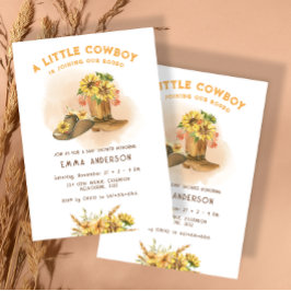 Convite Floral Little Cowboy Western Rodeo Chá de fraldas