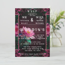 Convite Floral Lotus Wedding Suite | Starry Night Romance