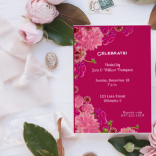 Convite Floral magenta