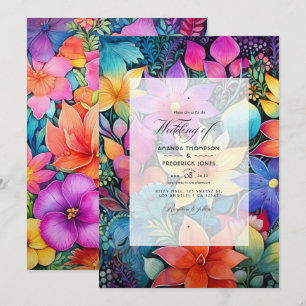Convite Floral Mexicana Festa Floral Casamento