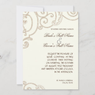 Convite Floral Minimalista da Orquídea Branca Clássica Ele