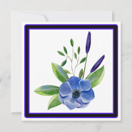 CONVITE FLORAL MODERNO, DENTRO VAZIO, PLACA QUADRADA