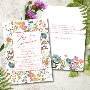 Convite Floral Muito Acima das Rubis Provérbios 31 Chuveir