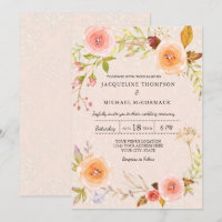 Floral n Damask Chá de panela Wreath Elegante