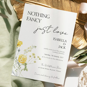Convite Floral Nada rico apenas ama casamento