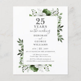 Convite Floral para Bodas de Prata dos 25 Anos Bud