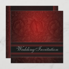 Convite floral para Casamento de Burgundy, legante