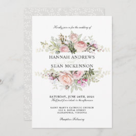 Convite Floral para Casamento no Jardim Rosa de Ve