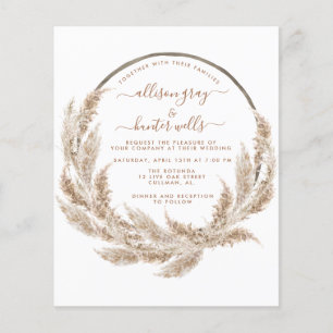Convite Floral para Casamento Pampas