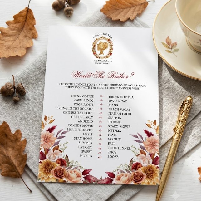 Convite Floral para Chá de Noiva Bridgerton de Out (Criador carregado)