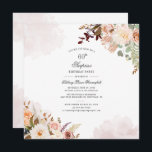 Convite Floral Pastel 60º Aniversário do Partido Surpresa<br><div class="desc">Surpreenda o 60º Convite de Script Floral da Pastel para Festa de aniversário, que você pode personalizar facilmente com seu nome e detalhes específicos da parte. Redefina completamente o propósito de outros eventos e celebrações especiais se você clicar no botão "Personalizar isso" aninhado no botão "Personalizar". Possui folhagem pastel e...</div>