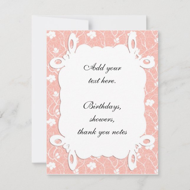 Convite Floral Peach (Frente)