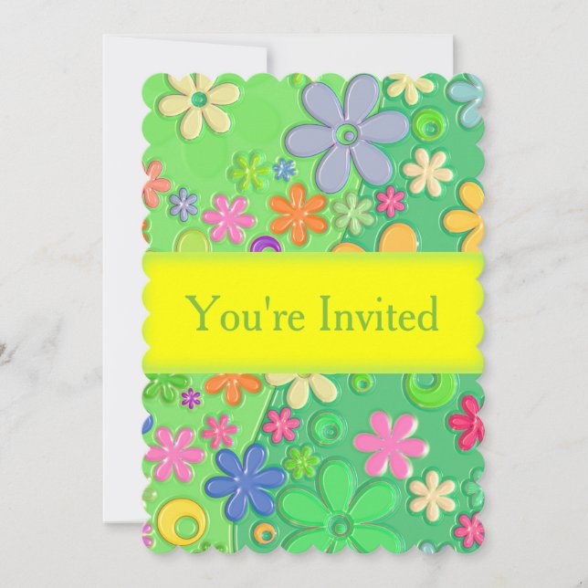 Convite Floral Personalizado (Frente)