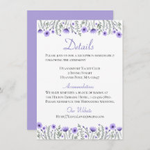 Floral Purple Flowers Detalhes Direções Casamento