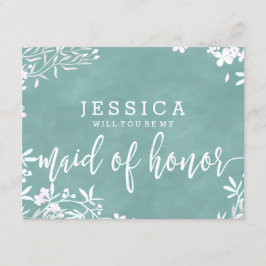 Convite Floral Qualquer Cor Você Será Minha Madrinha de ca