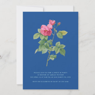 Convite Floral Real Elegante, Sweet 16 Vintage