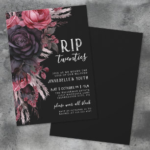 Convite Floral RIP 20 Anos Morra a Minha Juventude 30º Ani