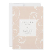 Floral Rodado Branco e Pêssego Elegante Casamento