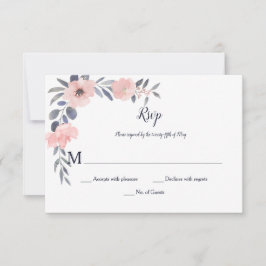 Convite Floral Rosa - Branco - Casamento |