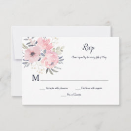 Convite Floral Rosa - Branco - Casamento |