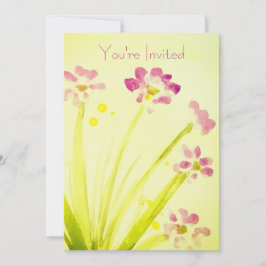 Convite Floral rosa e Limão