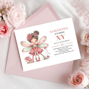 Convite Floral Rosa para o 2º Aniversário da Menin