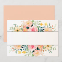 Convite Floral Rosa Peachy Personalizado