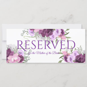 Convite Floral Roxo Reservado