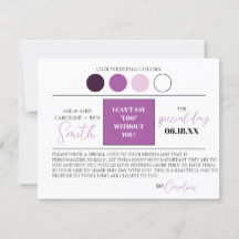 Floral Roxo Você Será Minha Carta De Bridesmaid