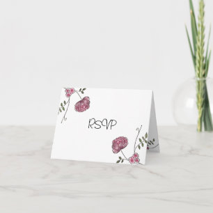 Convite Floral RSVP cards