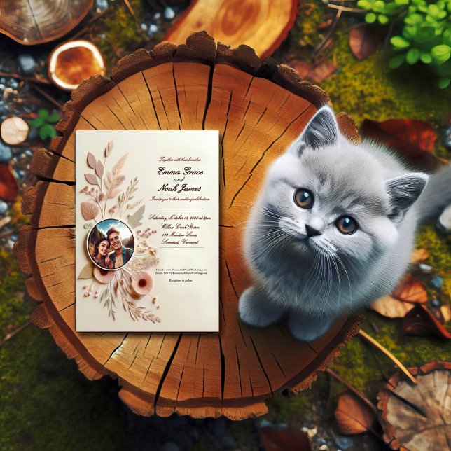 Convite Floral Russo Elegante (Criador carregado)